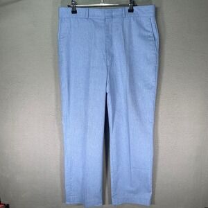 Farah Mens Dress Pants 33x30 Blue Flat Front Vintage Casual Slacks